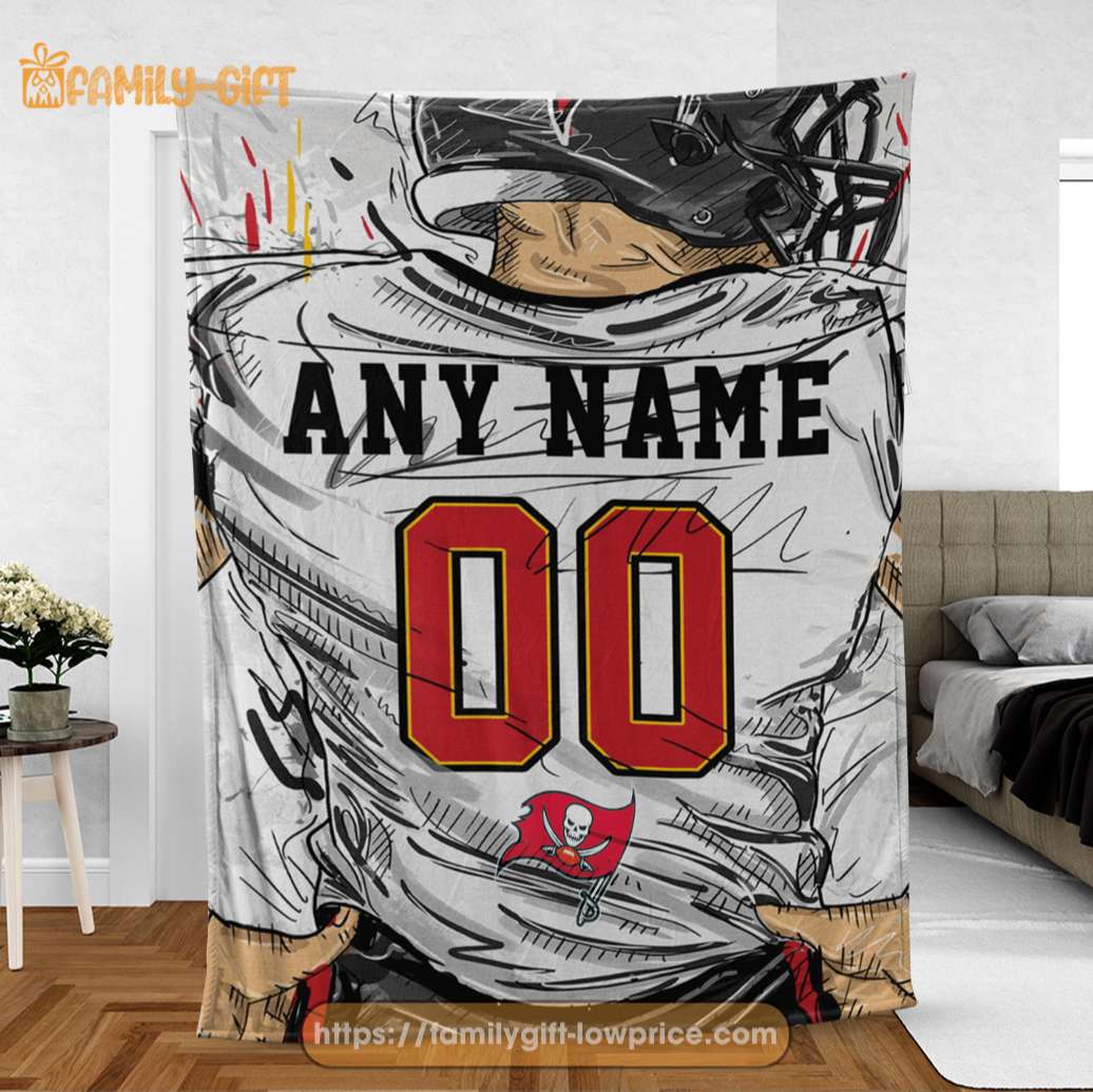 Cute Blanket Tampa Bay Buccaneers Jersey NFL Blanket - Personalized  Blankets with Names - Custom NFL Jersey - Gifts From The Heart At Prices  You'll Love