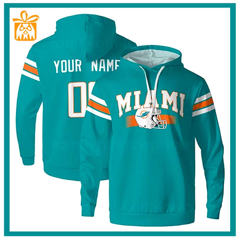 Custom NFL Hoodie Miami Dolphins Hoodie Mens & Womens - Gifts for Football Fans