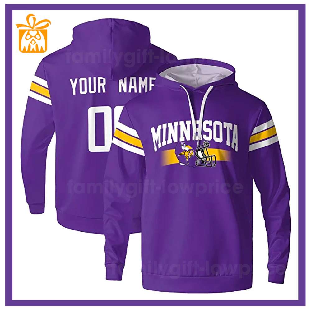 Custom NFL Hoodie Minnesota Vikings Hoodie Mens & Womens - Gifts for Football Fans