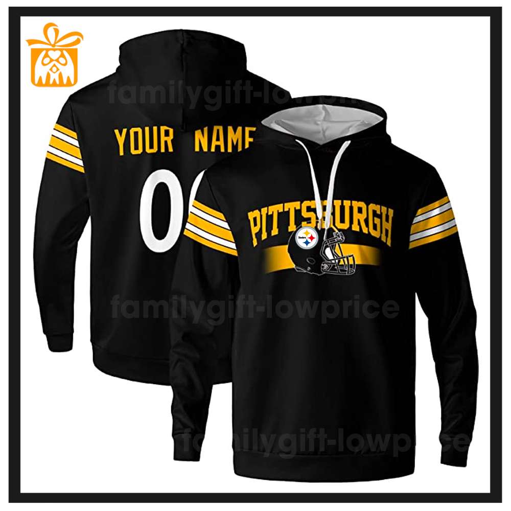 Custom NFL Hoodie Pittsburgh Steelers Hoodie Mens & Womens - Gifts for Football Fans