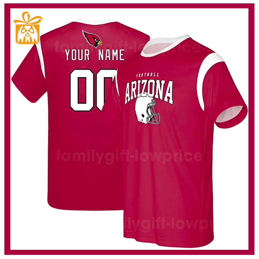 Custom Football NFL Cardinals Shirt for Men Women - Arizona Cardinals American Football Shirt with Custom Name and Number