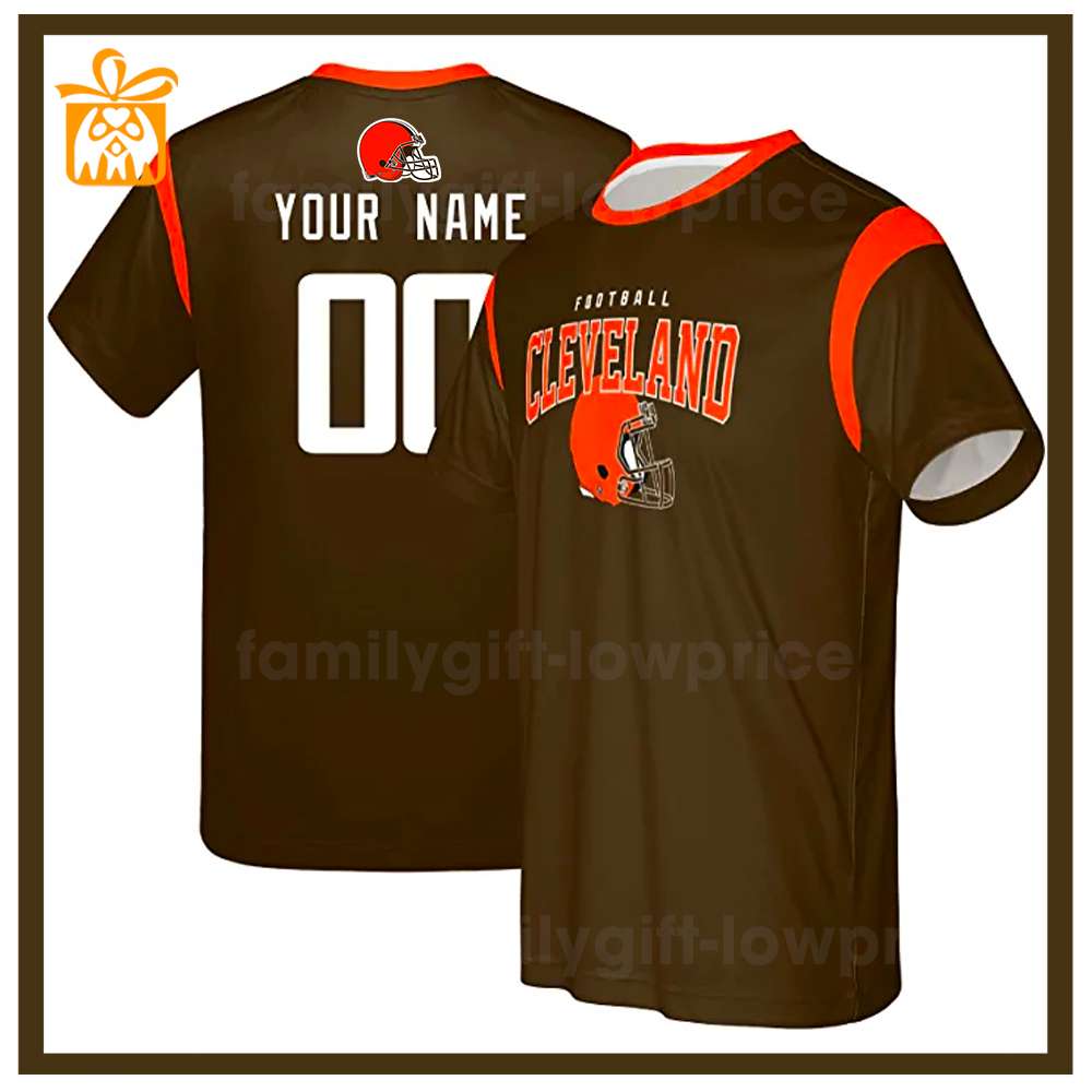 Custom Football NFL Ceveland Browns Shirt for Men Women - Browns American Football Shirt with Custom Name and Number