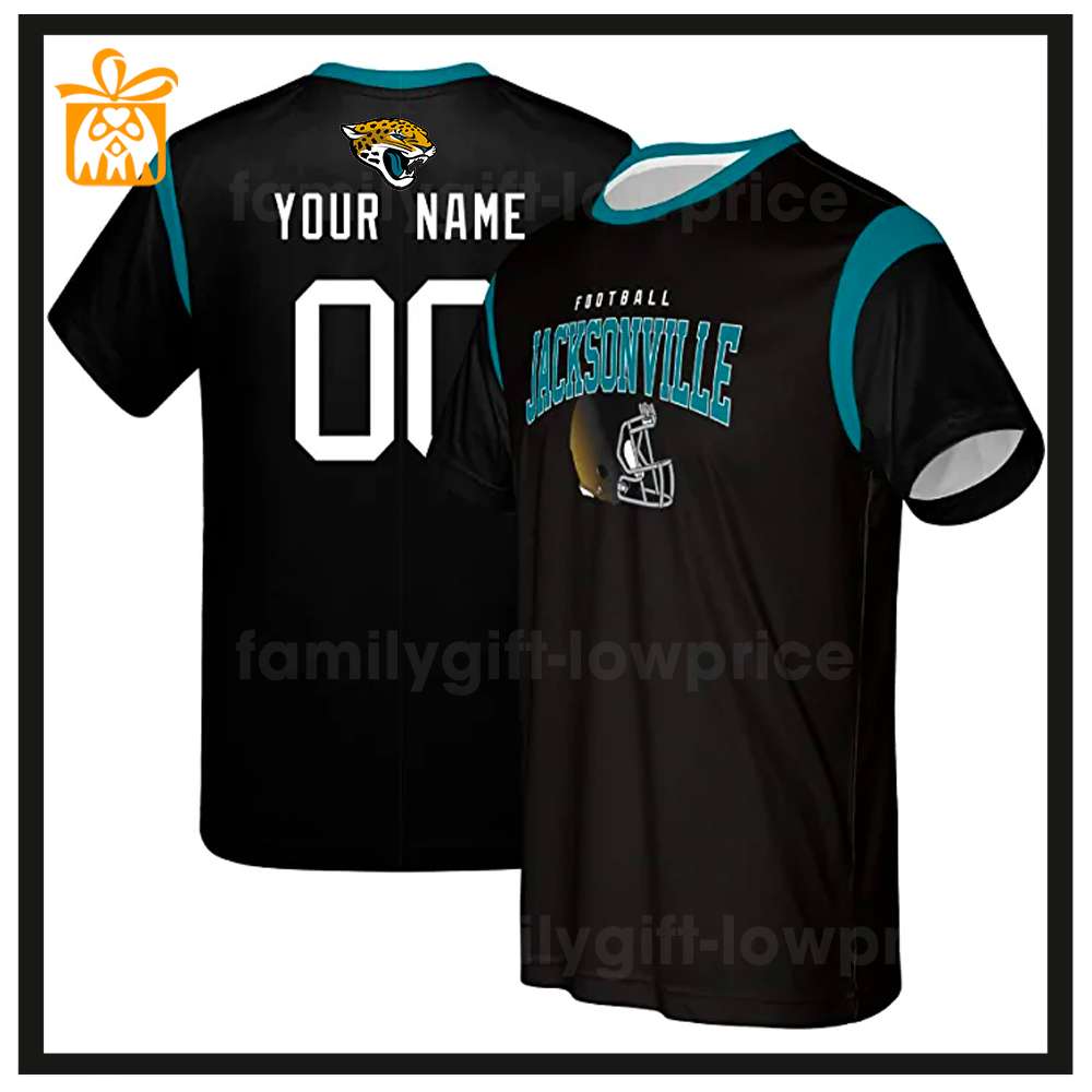 Custom Football NFL Jaguars Shirt for Men Women - Jacksonville Jaguars American Football Shirt with Custom Name and Number
