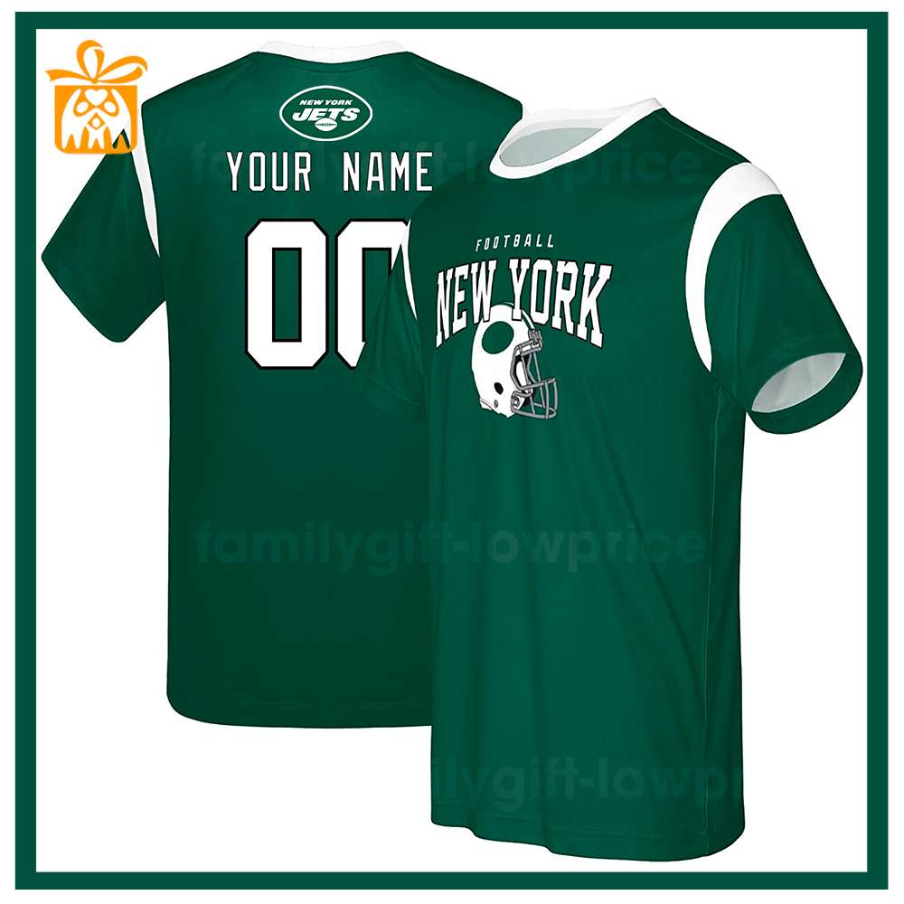 Custom Football NFL New York Jets Shirt for Men Women - Jets American Football Shirt with Custom Name and Number