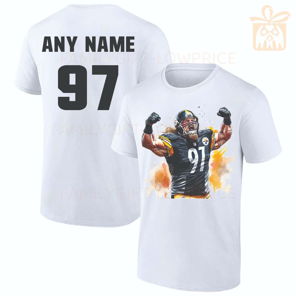 Personalized T Shirts Kevin Greene Pittsburgh Steelers Best White NFL Shirt Custom Name and Number