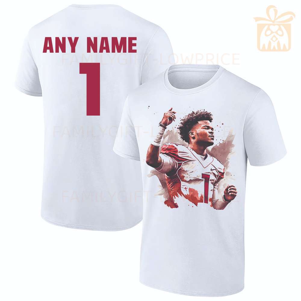 Personalized T Shirts Kyle Murray Arizona Cardinals Best White NFL Shirt Custom Name and Number