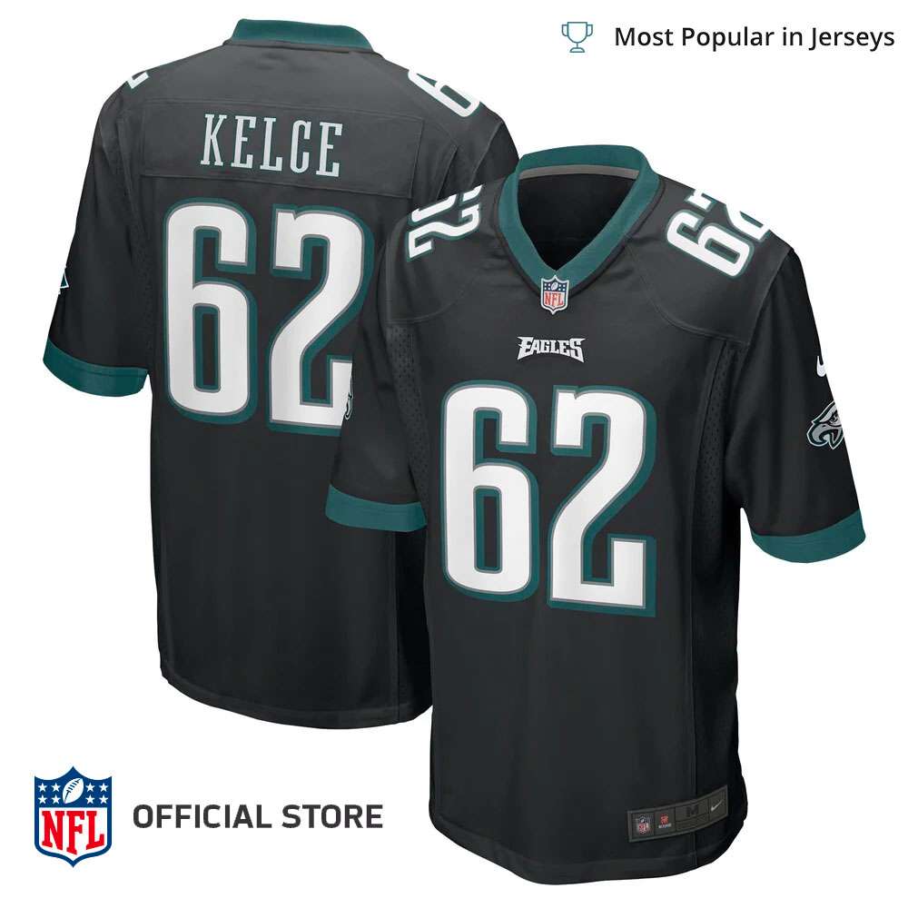 Philadelphia Eagles Jalen Hurts Nike Black Super Bowl LVII Game Jersey  Sz:S-3XL