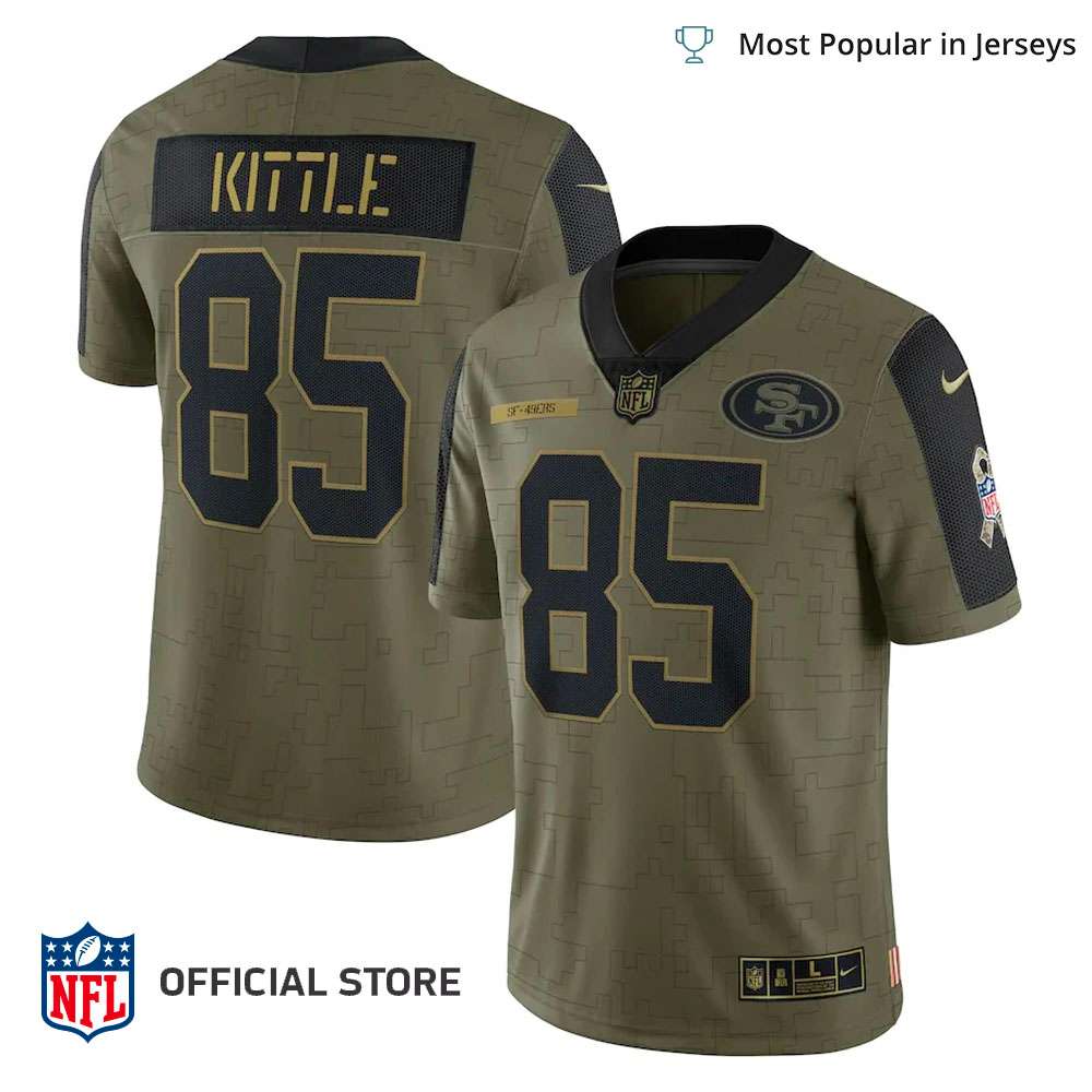 Men's Nike George Kittle Brown San Francisco 49ers 2023 Salute to Service Limited Jersey Size: Medium