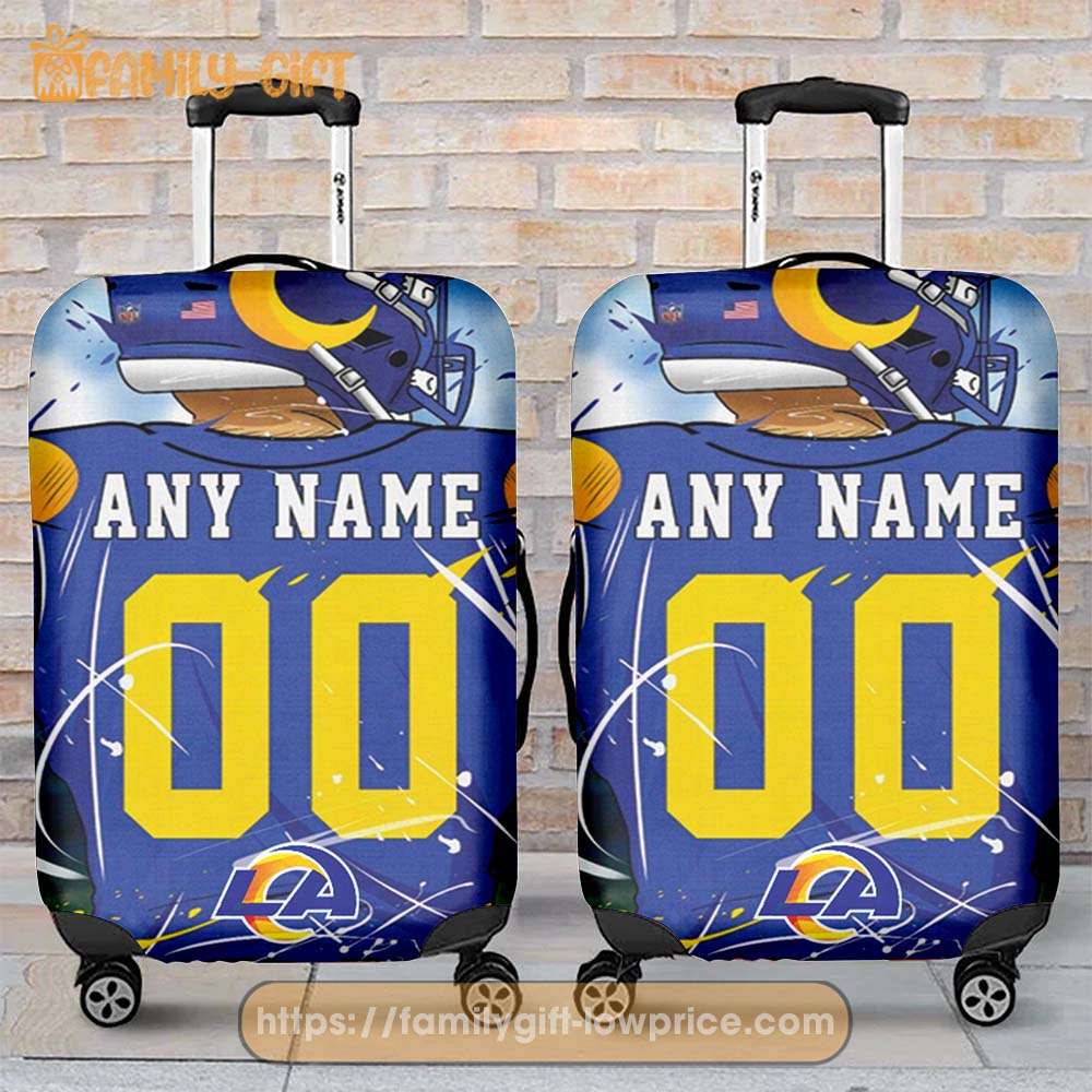 Custom Luggage Cover Los Angeles Rams Jersey Personalized Jersey Luggage Cover Protector