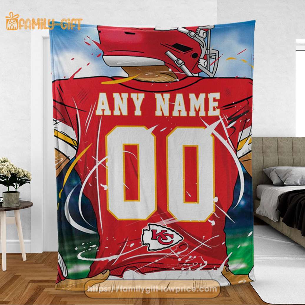 Personalized Jersey Kansas City Chiefs Blanket - NFL Blanket - Cute Blanket  Gifts for NFL Fans - Gifts From The Heart At Prices You'll Love