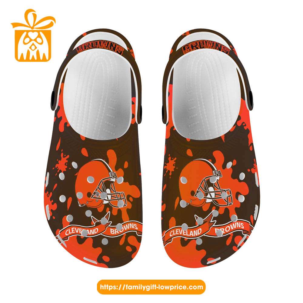 NFL Crocs - Cleveland Browns Crocs Clog Shoes for Men & Women - Custom Crocs Shoes
