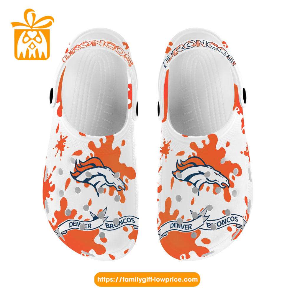 NFL Crocs - Denver Broncos Crocs Clog Shoes for Men & Women - Custom Crocs Shoes