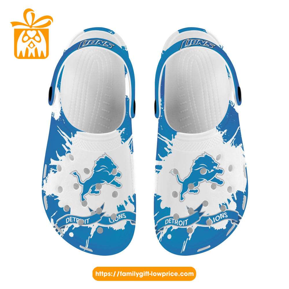 NFL Crocs - Detroit Lions Crocs Clog Shoes for Men & Women - Custom Crocs Shoes