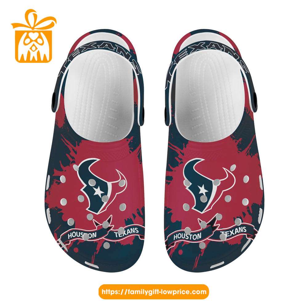 NFL Crocs - Houston Texans Crocs Clog Shoes for Men & Women - Custom Crocs Shoes