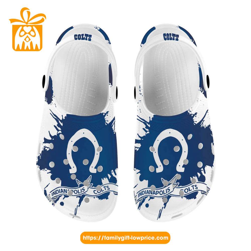 NFL Crocs - Indianapolis Colts Crocs Clog Shoes for Men & Women - Custom Crocs Shoes