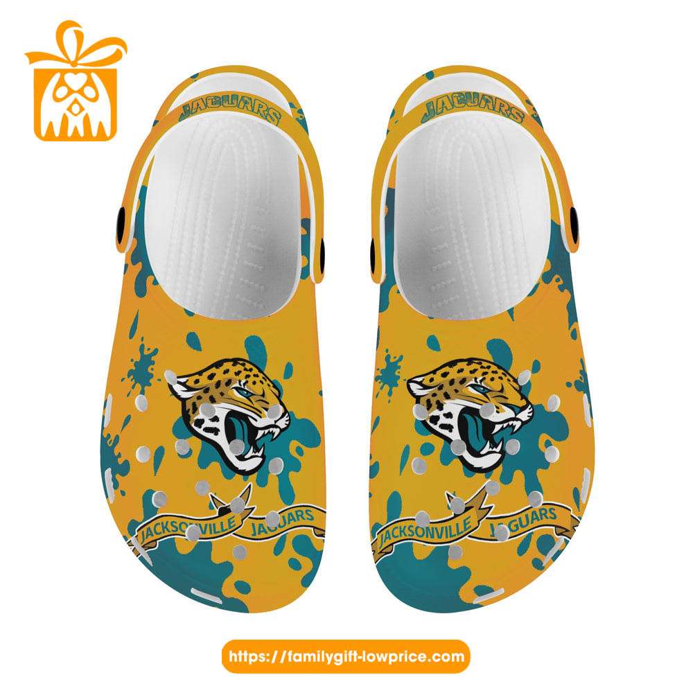 NFL Crocs - Jacksonville Jaguars Crocs Clog Shoes for Men & Women - Custom Crocs Shoes
