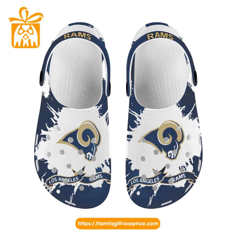 NFL Crocs - Los Angeles Rams Crocs Clog Shoes for Men & Women - Custom Crocs Shoes