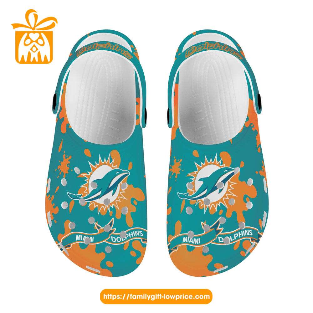 NFL Crocs - Miami Dolphins Crocs Clog Shoes for Men & Women - Custom Crocs Shoes