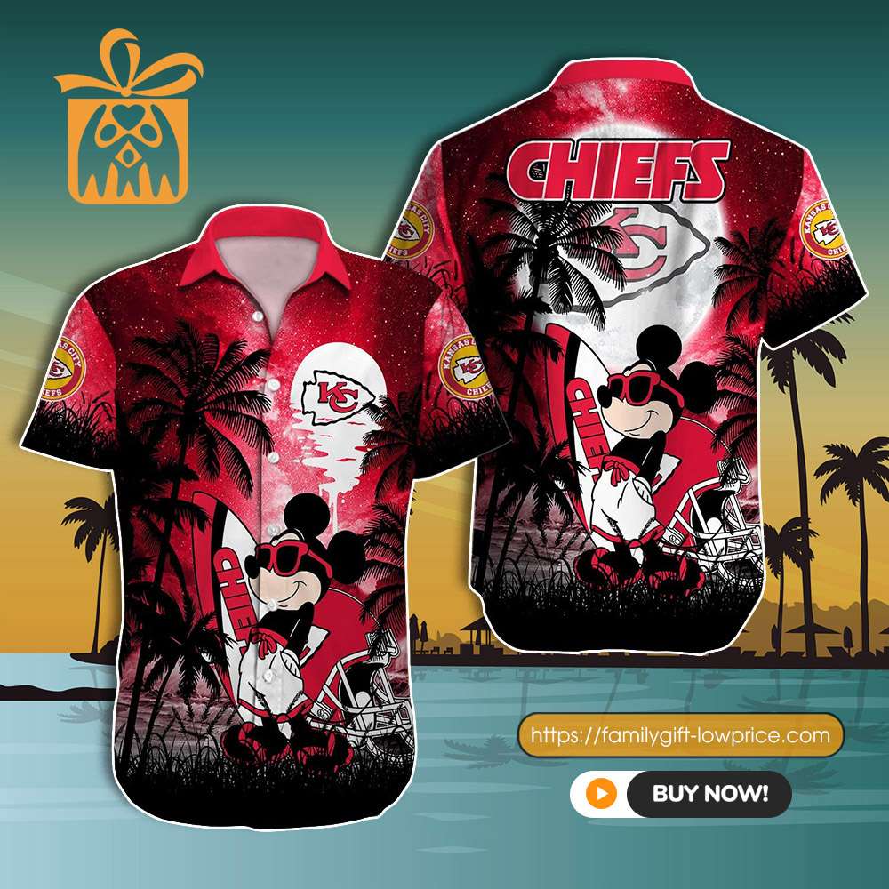 Kansas City Chiefs NFL Mickey Mouse Custom Name Hawaiian Shirt