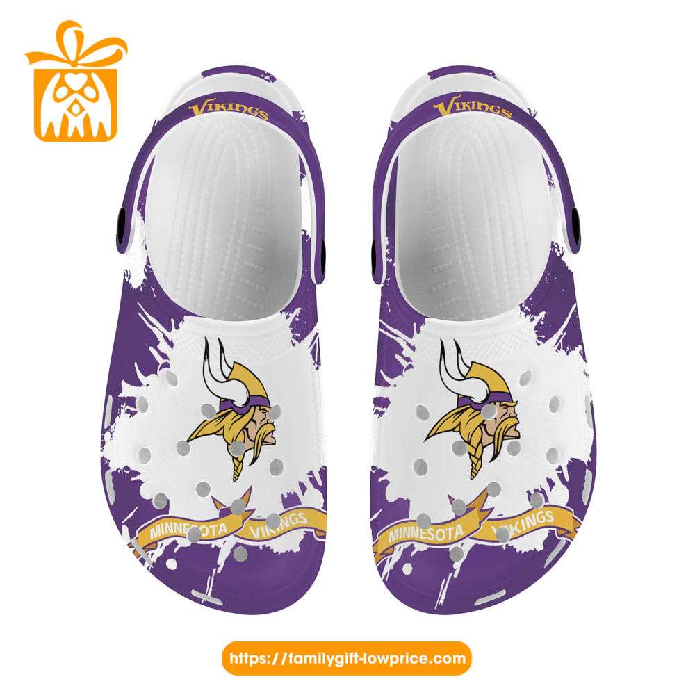NFL Crocs - Minnesota Vikings Crocs Clog Shoes for Men & Women - Custom Crocs Shoes