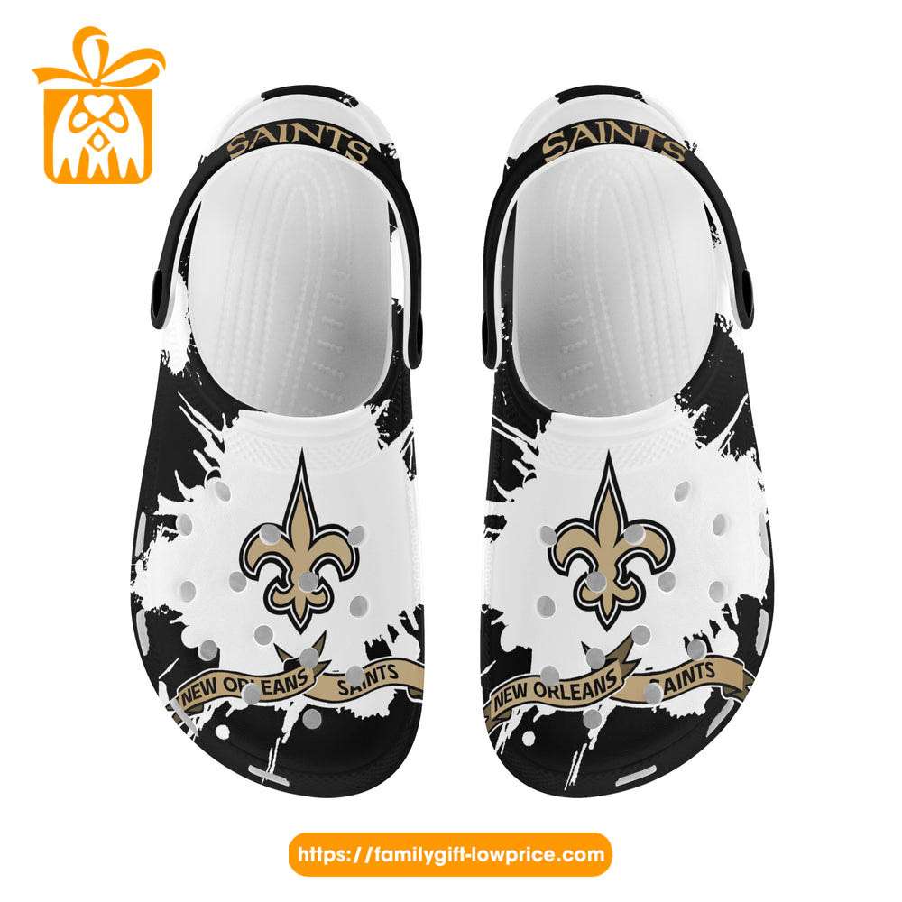 NFL Crocs - New Orleans Saints Crocs Clog Shoes for Men & Women - Custom Crocs Shoes