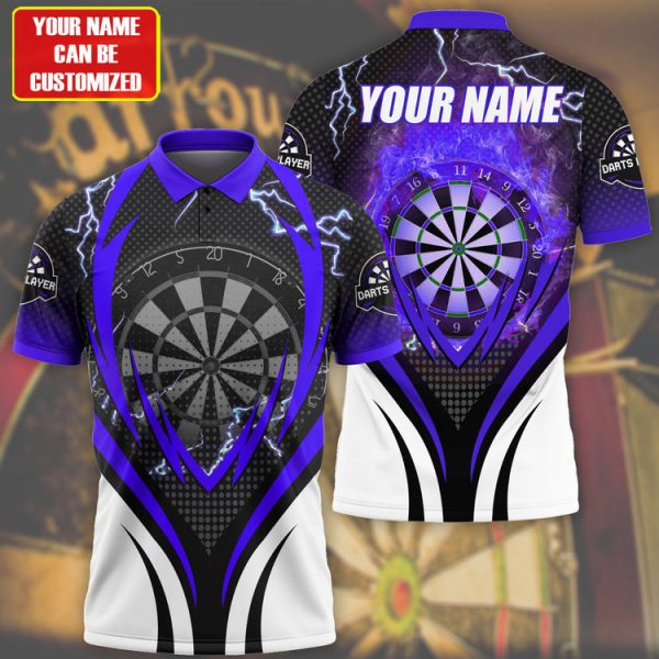 Personalized Name Polo Shirt For Darts Teams Multicolor, Shirt for Dart Player, Dart Shirt