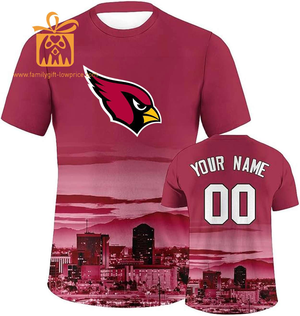 Arizona Cardinals Custom Football Shirts – Personalized Name & Number, Ideal for Fans