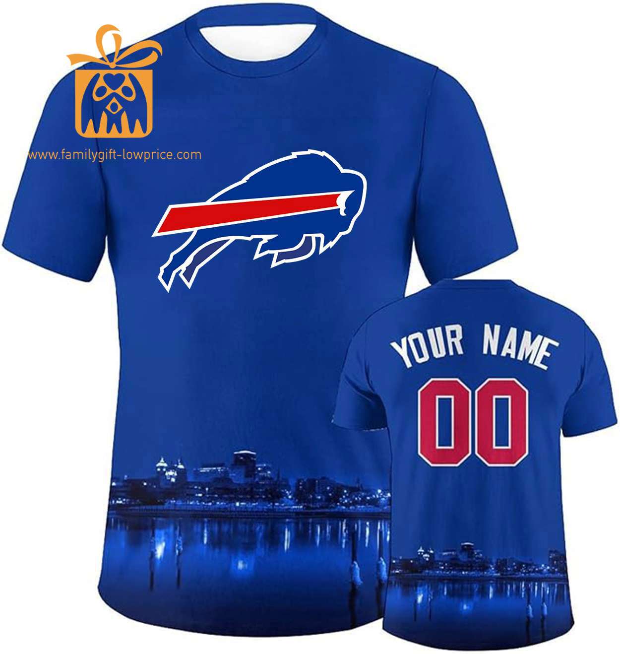 Buffalo Bills Custom Football Shirts – Personalized Name & Number, Ideal for Fans