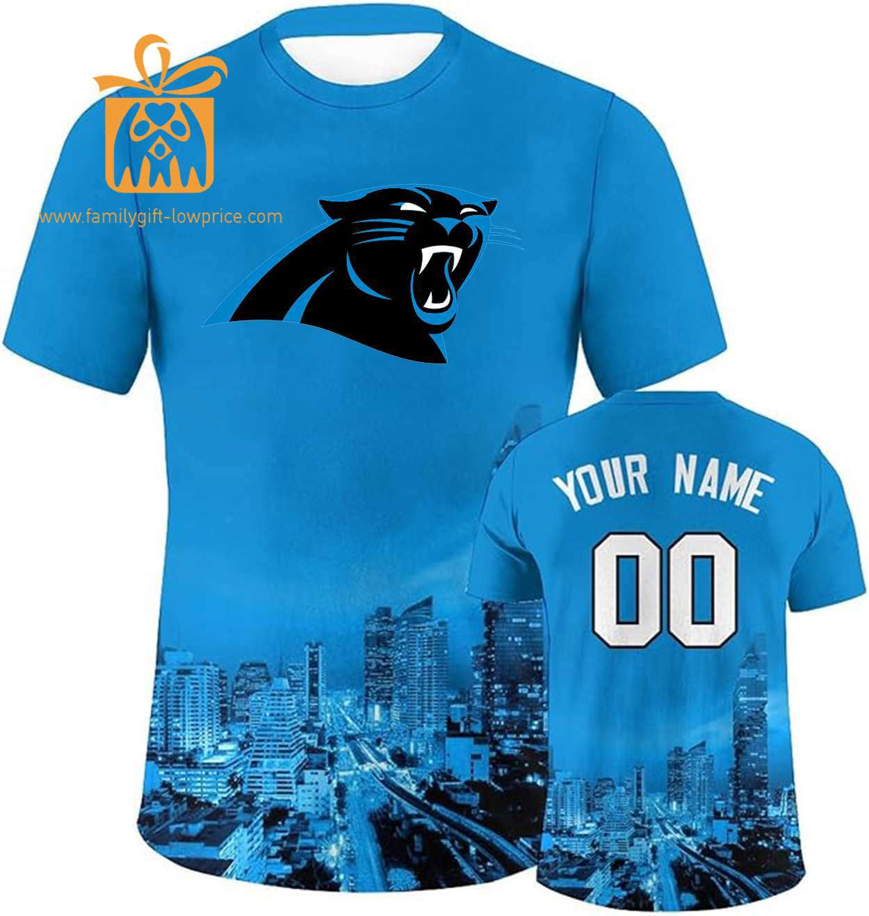 Carolina Panthers Custom Football Shirts – Personalized Name & Number, Ideal for Fans