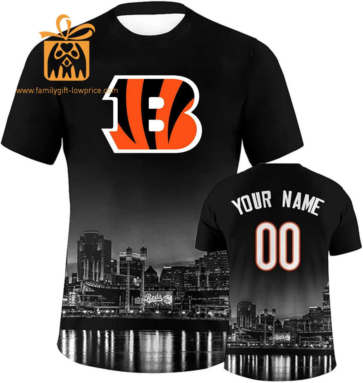 Cincinnati Bengals Custom Football Shirts – Personalized Name & Number, Ideal for Fans
