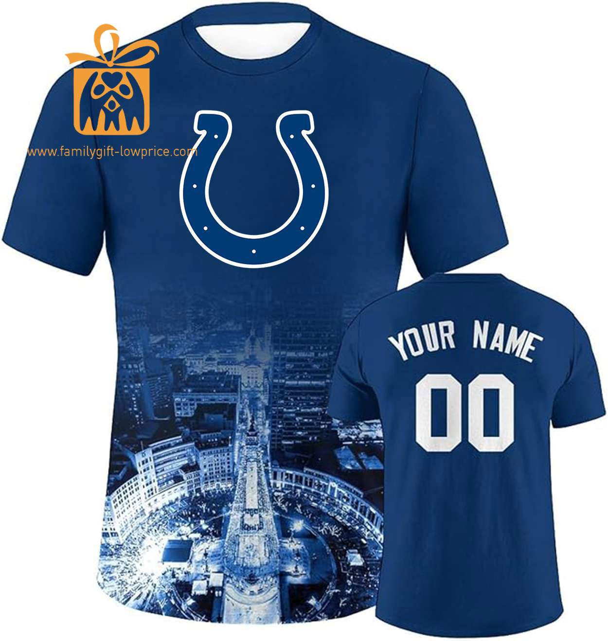 Indianapolis Colts Custom Football Shirts - Personalized Name & Number, Ideal for Fans