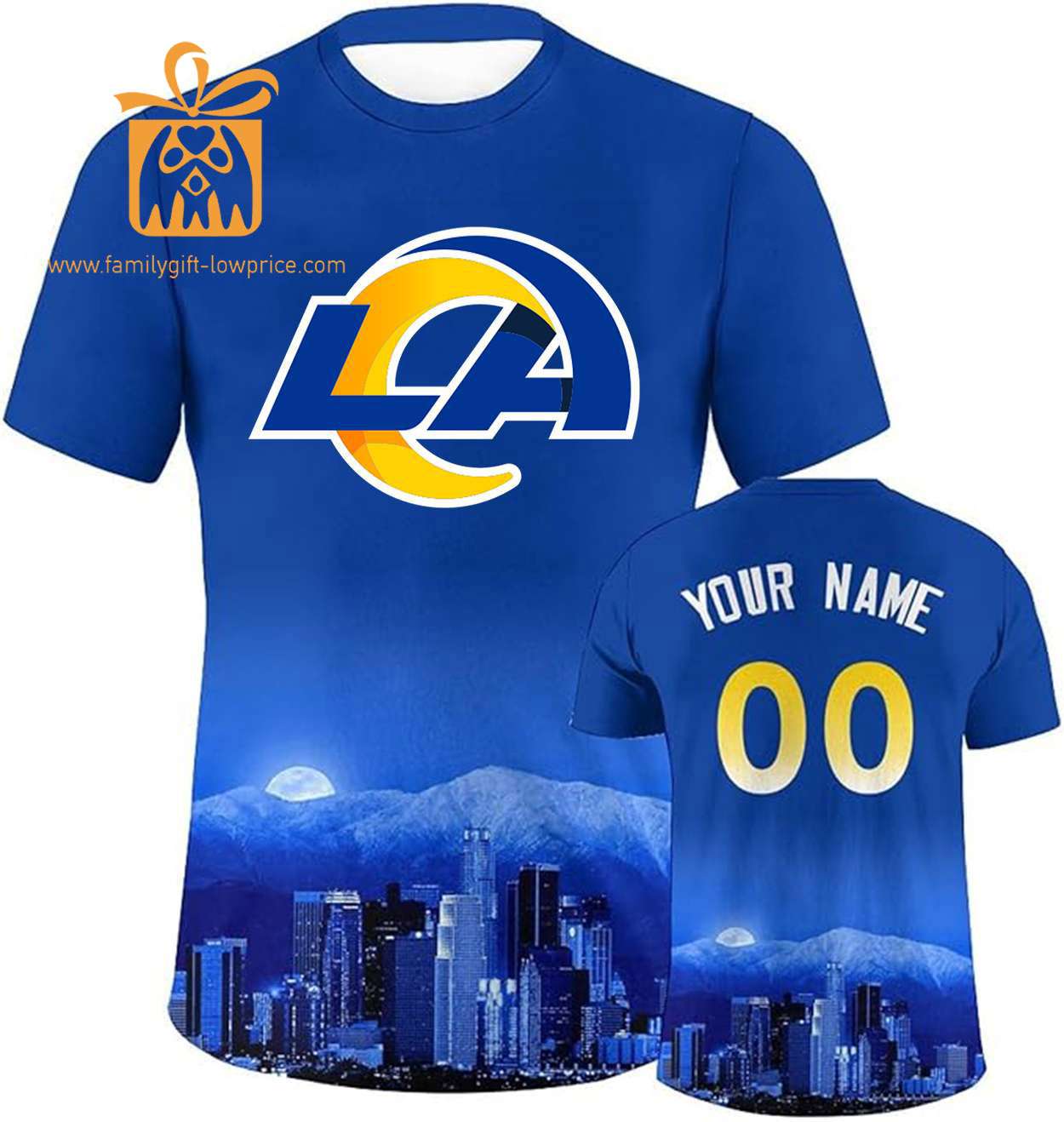 Los Angeles Rams Custom Football Shirts – Personalized Name & Number, Ideal for Fans