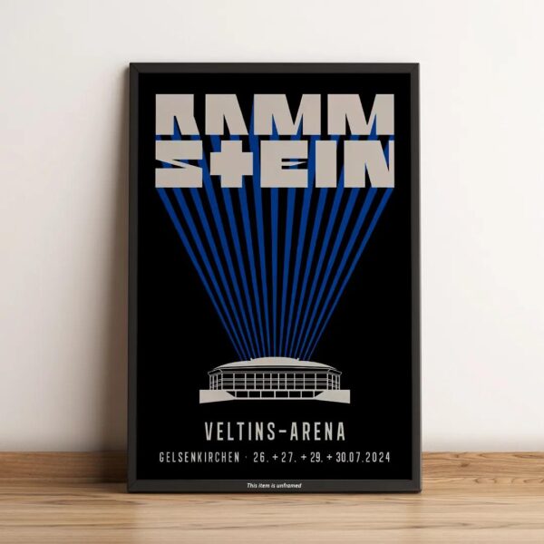 Rammstein Gelsenkirchen 2024 July 26-27-29-30 Veltins Arena Germany Event Poster