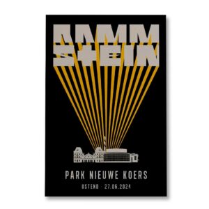 Rammstein Ostend Belgium June 27 2024 Park Nieuwe Koers Event Poster